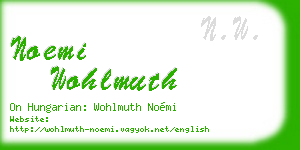 noemi wohlmuth business card